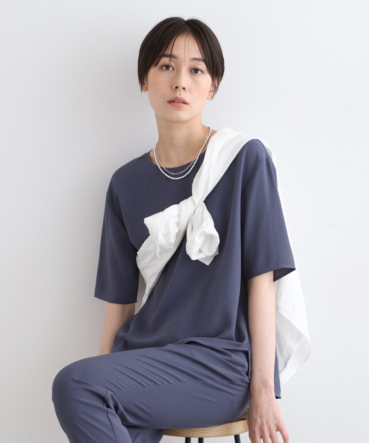 洗える/UVケア/SETUP可能】バックシャンブラウス(シャツ 洗える/UVケア/SETUP可能】バックシャンブラウス(シャツ