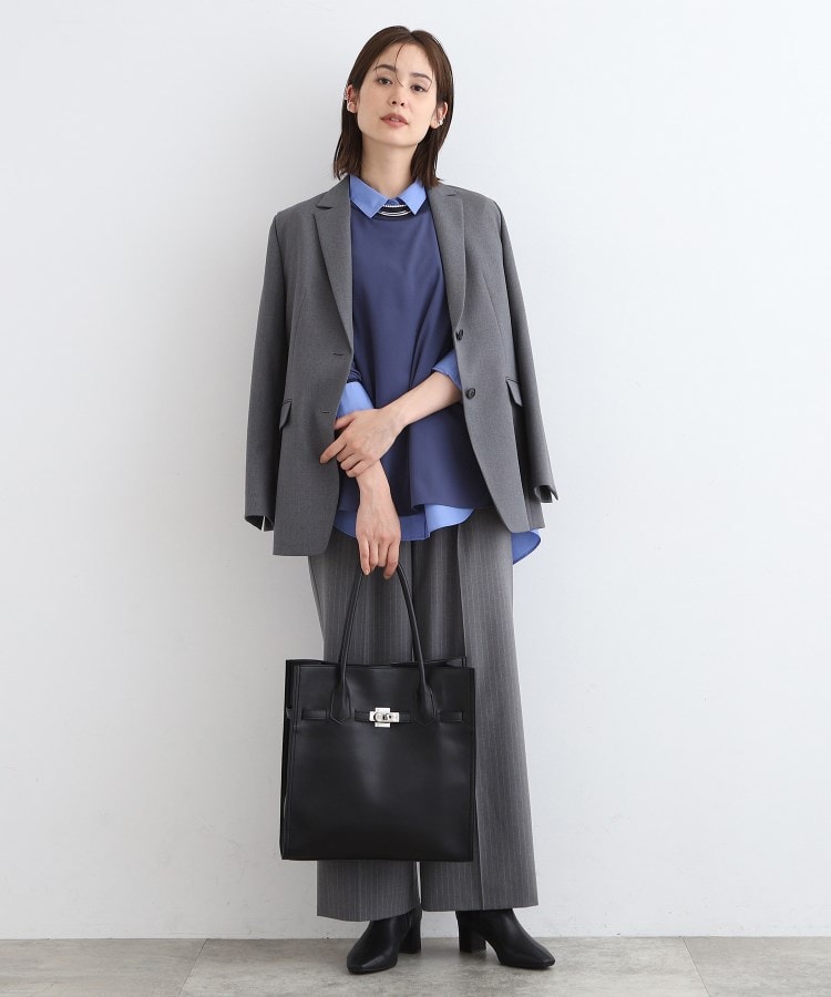 インディヴィ(INDIVI)の【合皮／A4収納可能】ベルレットトートバッグ12