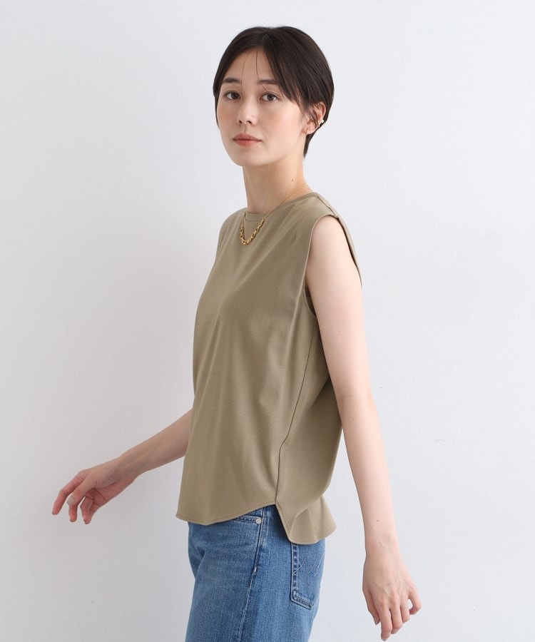 インディヴィ(INDIVI)の【洗える】タックデザインノースリーブTシャツ10