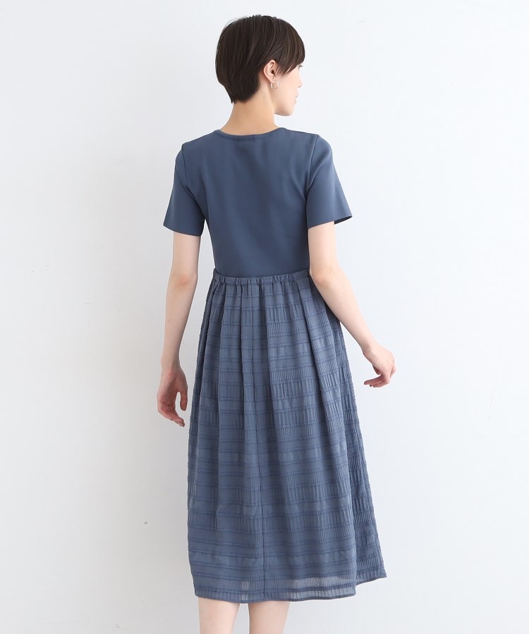インディヴィ(INDIVI)の【洗える】ニット＆シャーリング コンビワンピース12