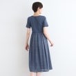 インディヴィ(INDIVI)の【洗える】ニット＆シャーリング コンビワンピース12