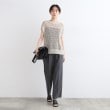 インディヴィ(INDIVI)の【洗える／ストレッチ】トレンド素材タックワイドパンツ8