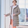 インディヴィ(INDIVI)の【洗える／撥水】ウォッシャブルロング丈ダウンコート モカブラウン(042)