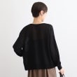 インディヴィ(INDIVI)の【洗える／コットン素材】ジップアップ シアーニットブルゾン7
