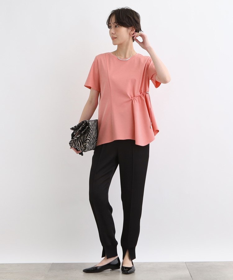 インディヴィ(INDIVI)の【洗える／トレンド】ドロストデザインTシャツ12