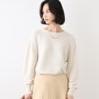 インディヴィ(INDIVI)の【カシミヤ混／洗える／ラメ】ボートネックニット アイボリー(004)