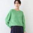 インディヴィ(INDIVI)の【カシミヤ混／洗える／ラメ】ボートネックニット ミントグリーン(021)