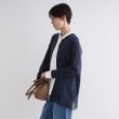インディヴィ(INDIVI)の【洗える／チュニック丈／ボーダー柄】スリットデザインVネックニット6