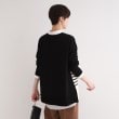 インディヴィ(INDIVI)の【洗える／チュニック丈／ボーダー柄】スリットデザインVネックニット15