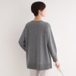 インディヴィ(INDIVI)の【洗える／チュニック丈／ボーダー柄】スリットデザインVネックニット19