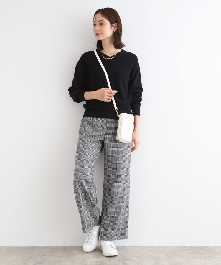 インディヴィ(INDIVI)の【洗える／日本製／ウール混】Vネックラメニット8