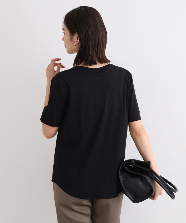 インディヴィ(INDIVI)の【洗える/コットン100%】裾デザイン大人Tシャツ7