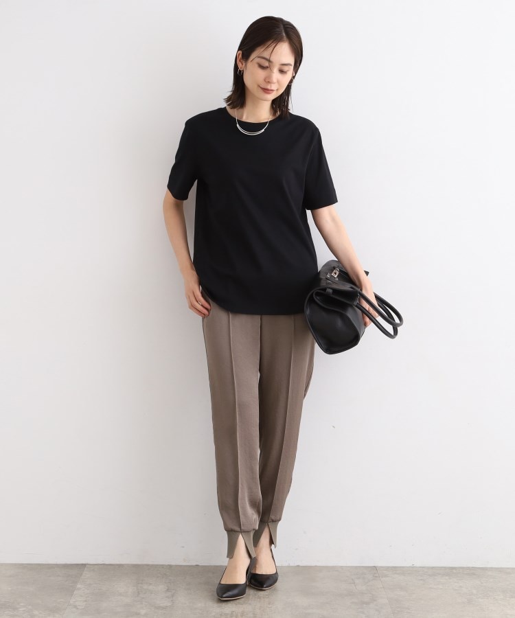 インディヴィ(INDIVI)の【洗える/コットン100%】裾デザイン大人Tシャツ8