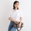 インディヴィ(INDIVI)の【洗える/コットン100%】裾デザイン大人Tシャツ ホワイト(001)