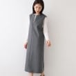インディヴィ(INDIVI)の【日本製】ヘアリーキーネックジャンパードレス14