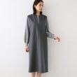 インディヴィ(INDIVI)の【日本製】ヘアリーキーネックジャンパードレス チャコールグレー(013)