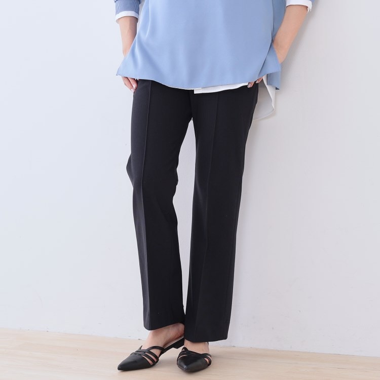インディヴィ(INDIVI)の【洗える／高ストレッチ】ストレートラインパンツ フルレングスパンツ