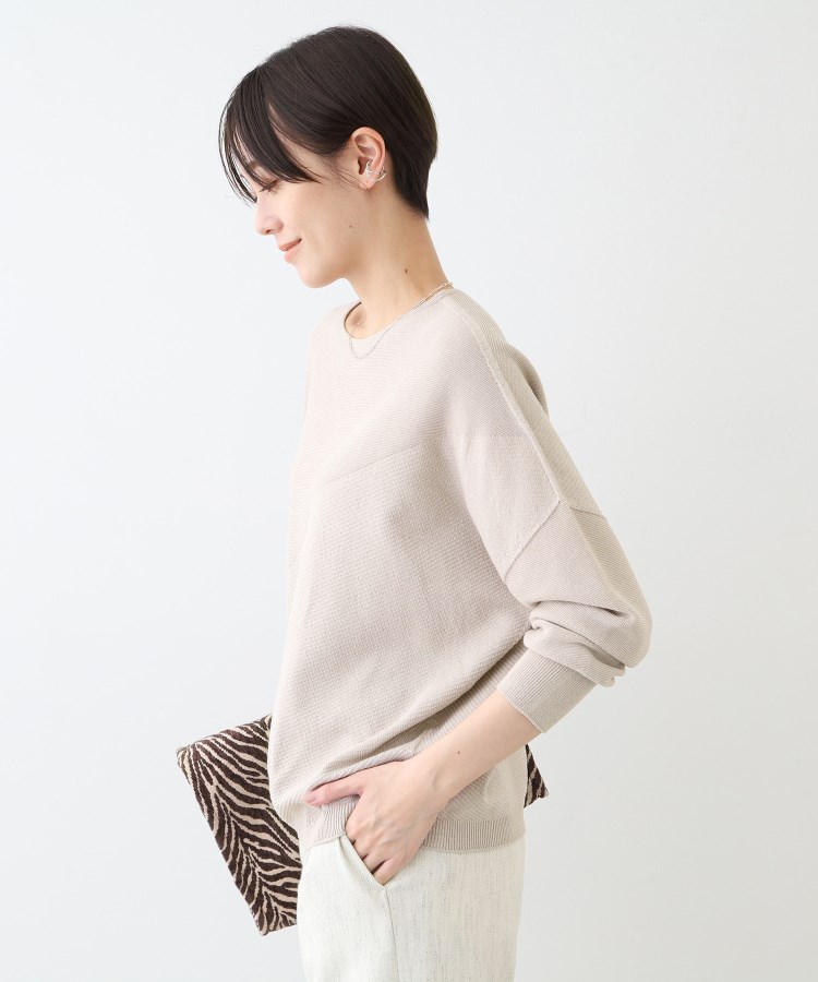 インディヴィ(INDIVI)の【洗える／ウール混／無縫製】美シルエットニット6