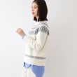 インディヴィ(INDIVI)の【フェアアイル柄／ラメ／無縫製】ゆるシルエットニット2