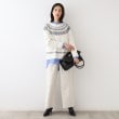 インディヴィ(INDIVI)の【フェアアイル柄／ラメ／無縫製】ゆるシルエットニット4