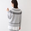 インディヴィ(INDIVI)の【フェアアイル柄／ラメ／無縫製】ゆるシルエットニット7