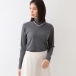 インディヴィ(INDIVI)の【洗える／インナー活躍！】ハイネックカットソートップス チャコールグレー(913)
