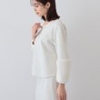 インディヴィ(INDIVI)の【洗える／UVケア／SETUP可能】メランジ調フェイクファー切り替えトップス2