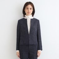 定番スーツ】ノーカラーツィードジャケット(ジャケット(単品 定番スーツ】ノーカラーツィードジャケット(ジャケット(単品