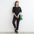 インディヴィ(INDIVI)の【洗える／UVケア／接触冷感／SETUP可能】麻調ランタンスリーブブラウス6