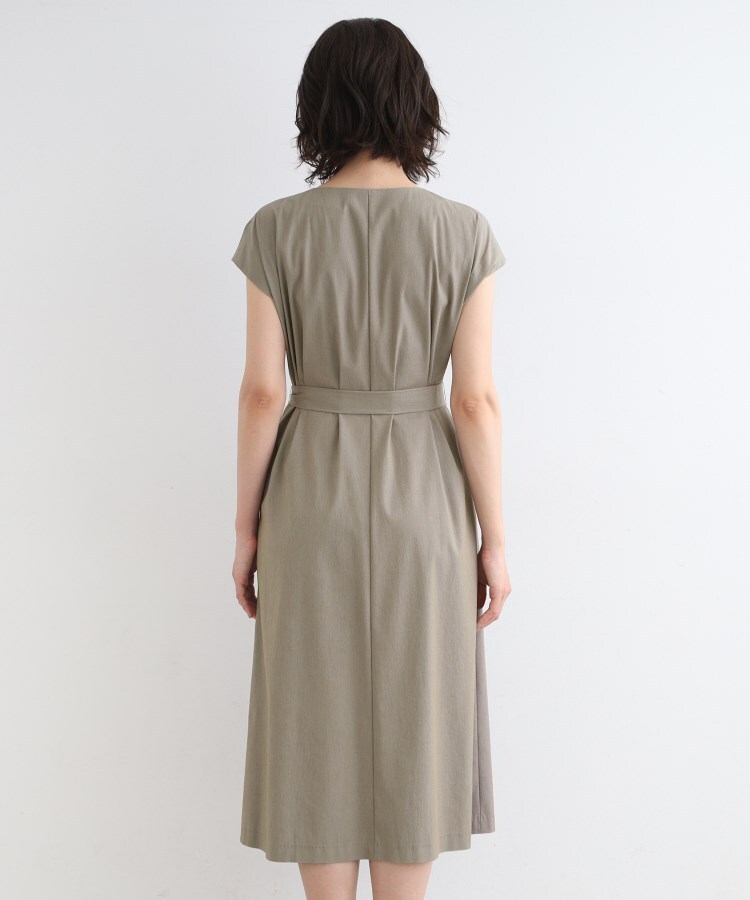 インディヴィ(INDIVI)の【UVケア／接触冷感／2WAY／SETUP可能】麻混ストレッチ ジレ風ワンピースジャケット20