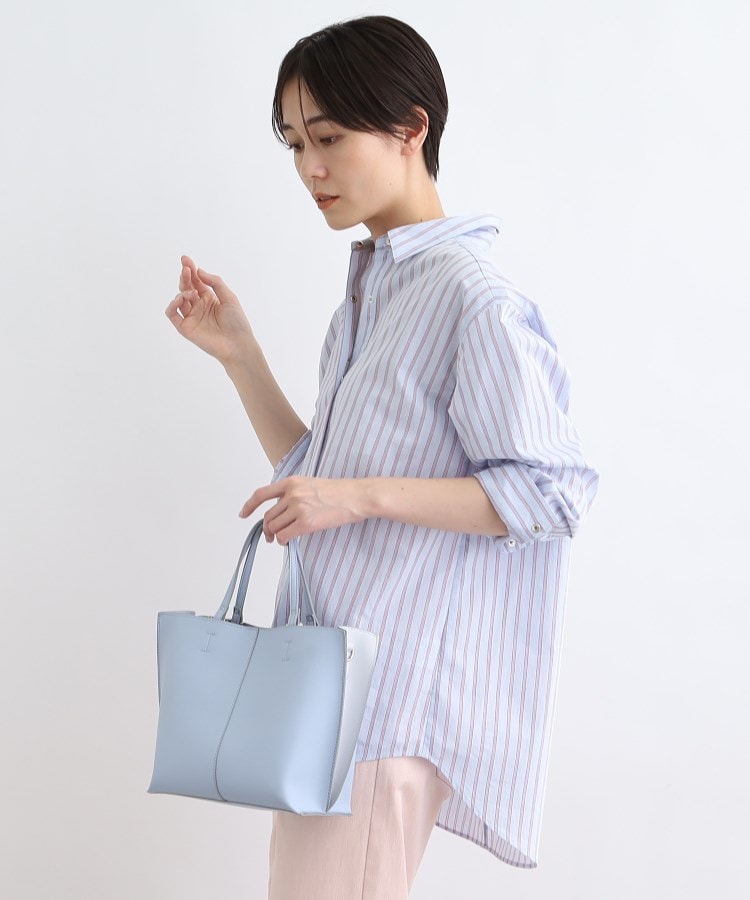 インディヴィ(INDIVI)の【合皮／2WAY／ショルダー付き】バイカラーバッグ14