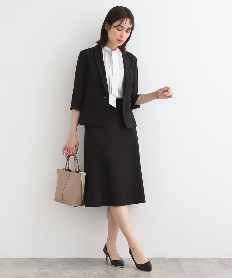 洗える/UVケア/接触冷感/SETUP可能】千鳥柄ショート丈 洗える/UVケア/接触冷感/SETUP可能】千鳥柄ショート丈