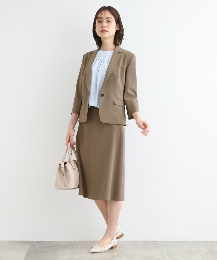 洗える/UVケア/接触冷感/SETUP可能】千鳥柄ショート丈 洗える/UVケア/接触冷感/SETUP可能】千鳥柄ショート丈