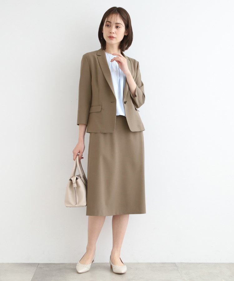 洗える/UVケア/接触冷感/SETUP可能】千鳥柄ショート丈 洗える/UVケア/接触冷感/SETUP可能】千鳥柄ショート丈