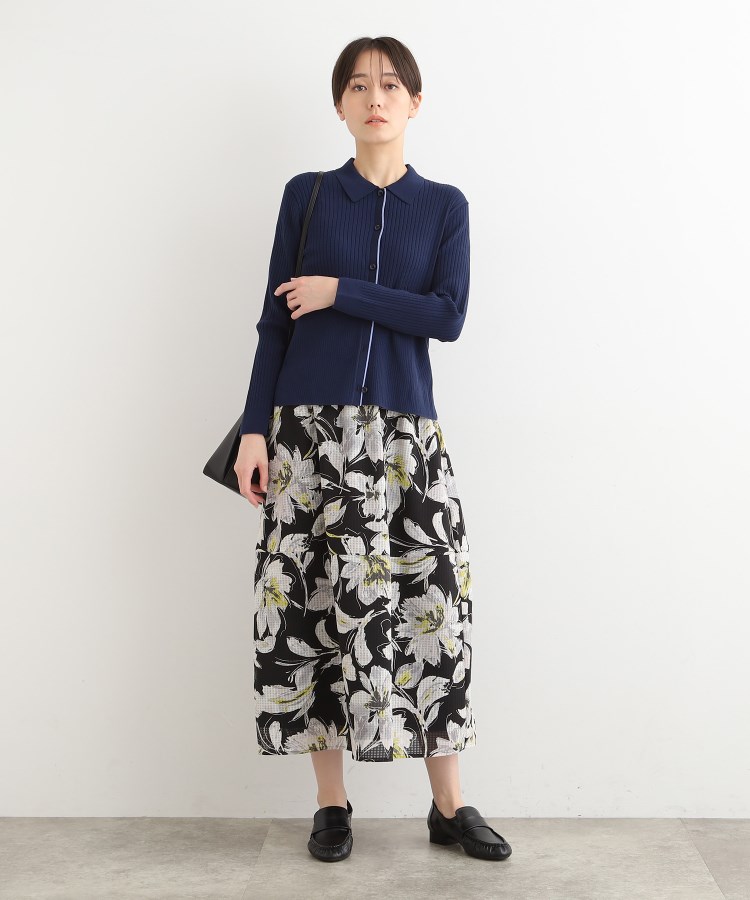 春の新作!/洗える/日本製】アートタッチフラワースカート 春の新作!/洗える/日本製】アートタッチフラワースカート