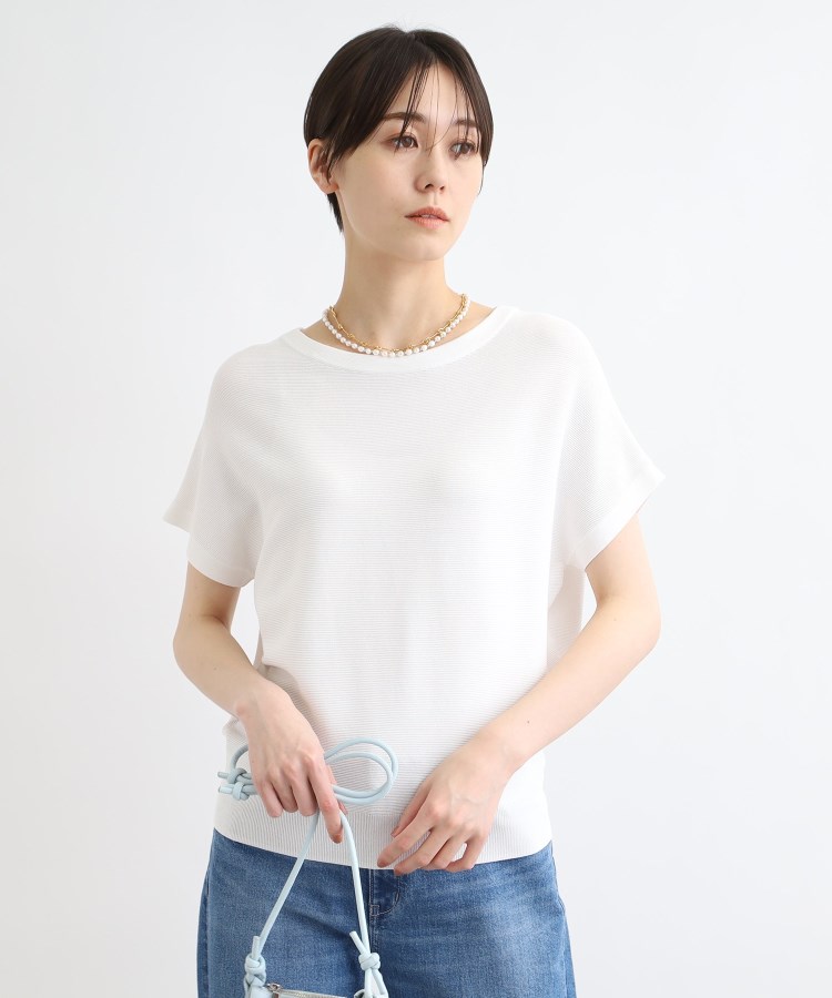 インディヴィ(INDIVI)の【洗える／サマーニット】ガーター編みフレンチスリーブニット29