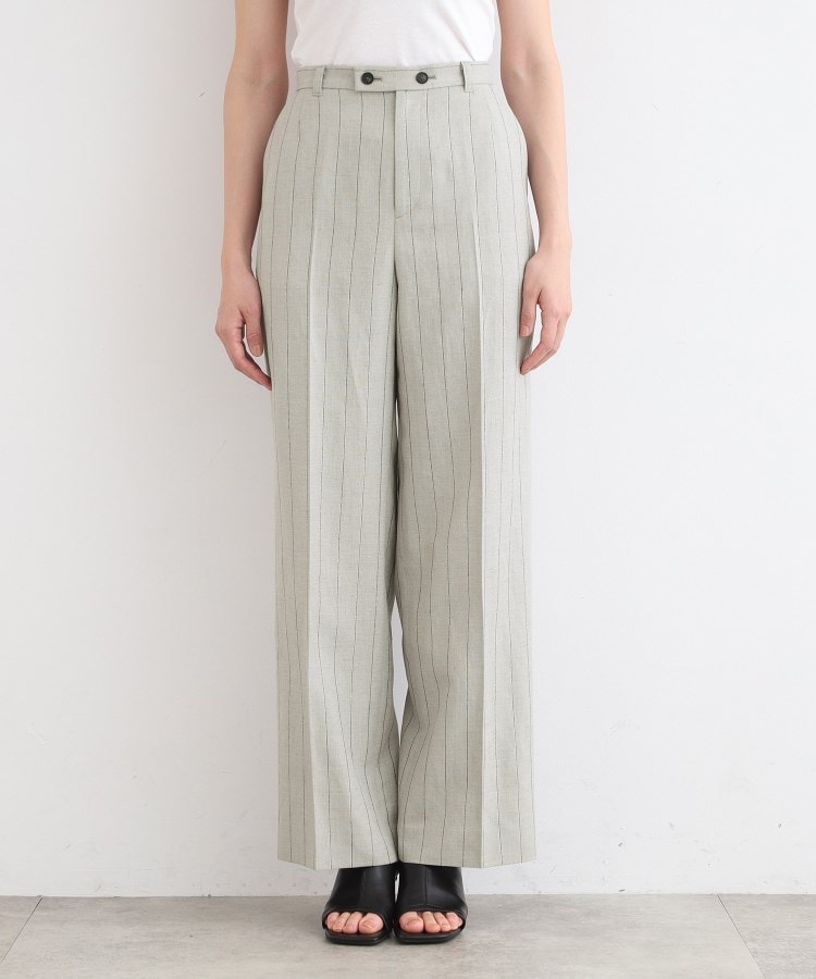 日本製／SETUP可能】ストライプ柄ストレートパンツ（パンツ(単品
