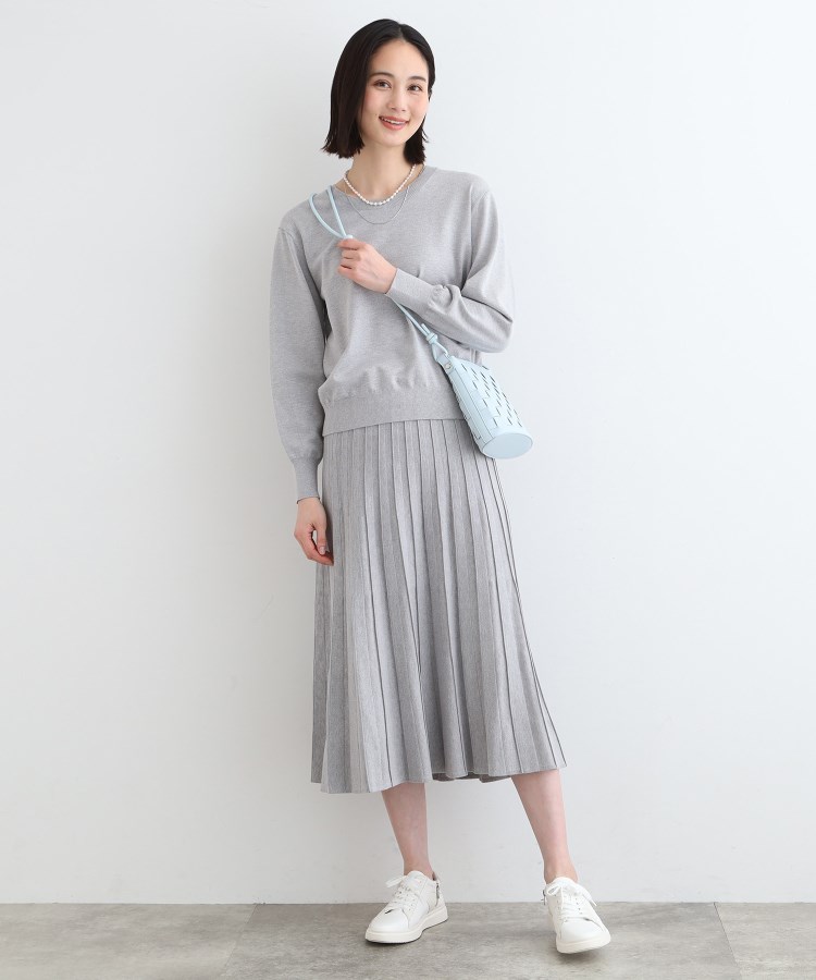 2点セット/洗える】ニット&プリーツスカート セットアップ 2点セット/洗える】ニット&プリーツスカート セットアップ