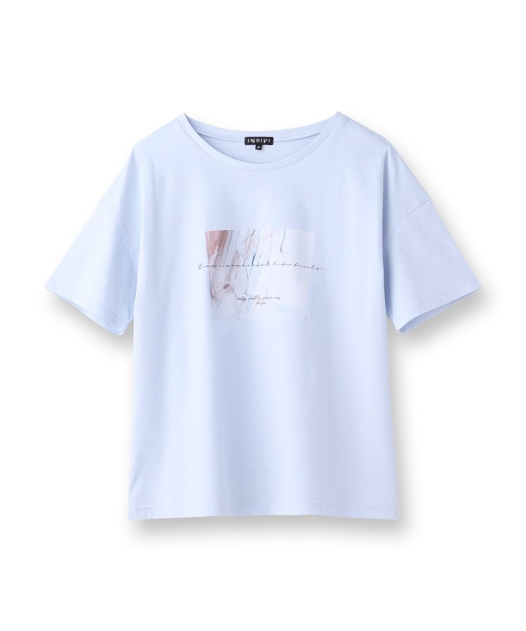 インディヴィ(INDIVI)の【洗える／コットン100％】フォトTシャツ1