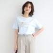 インディヴィ(INDIVI)の【洗える／コットン100％】フォトTシャツ サックスブルー(090)