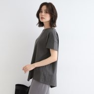 洗える/コットン100%】アシメヘムデザインTシャツ(カットソー 洗える/コットン100%】アシメヘムデザインTシャツ(カットソー