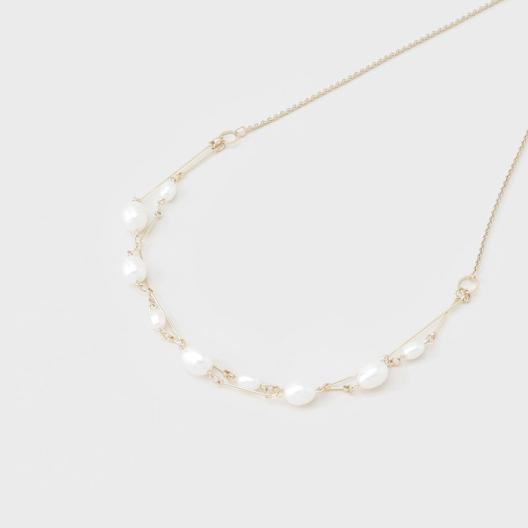 インディヴィ(INDIVI)の春SALE！ランダム淡水パール2連ネックレス ネックレス