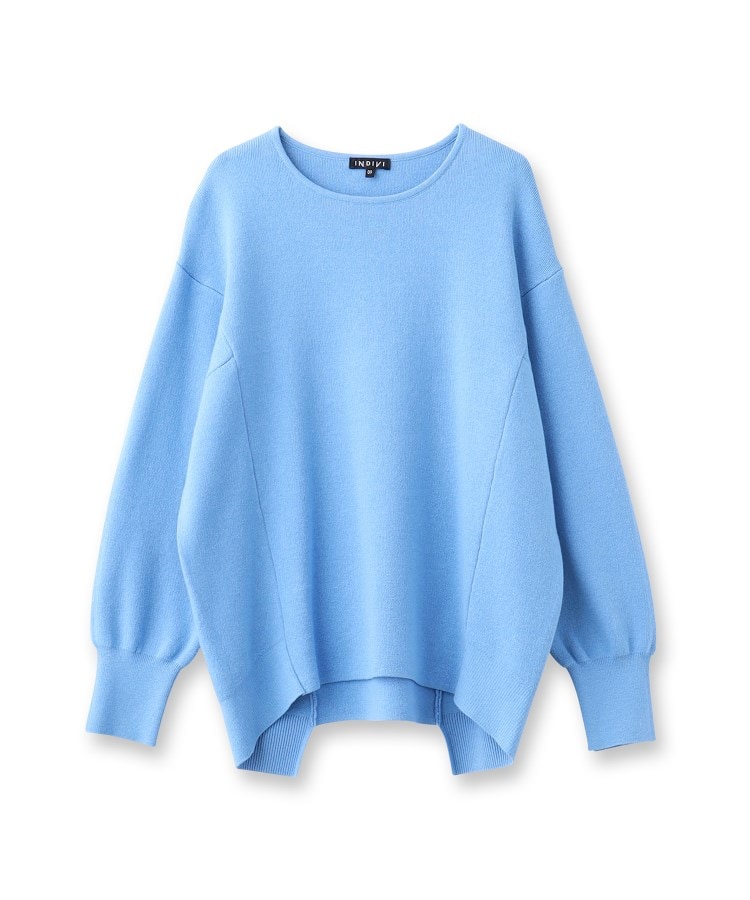 インディヴィ(INDIVI)の春SALE！【コットン＆カシミヤ／洗える】スウェットライクニット1
