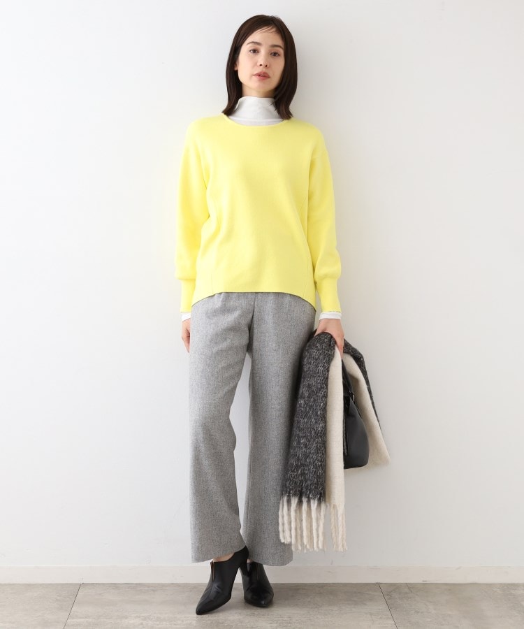 インディヴィ(INDIVI)の春SALE！【コットン＆カシミヤ／洗える】スウェットライクニット12