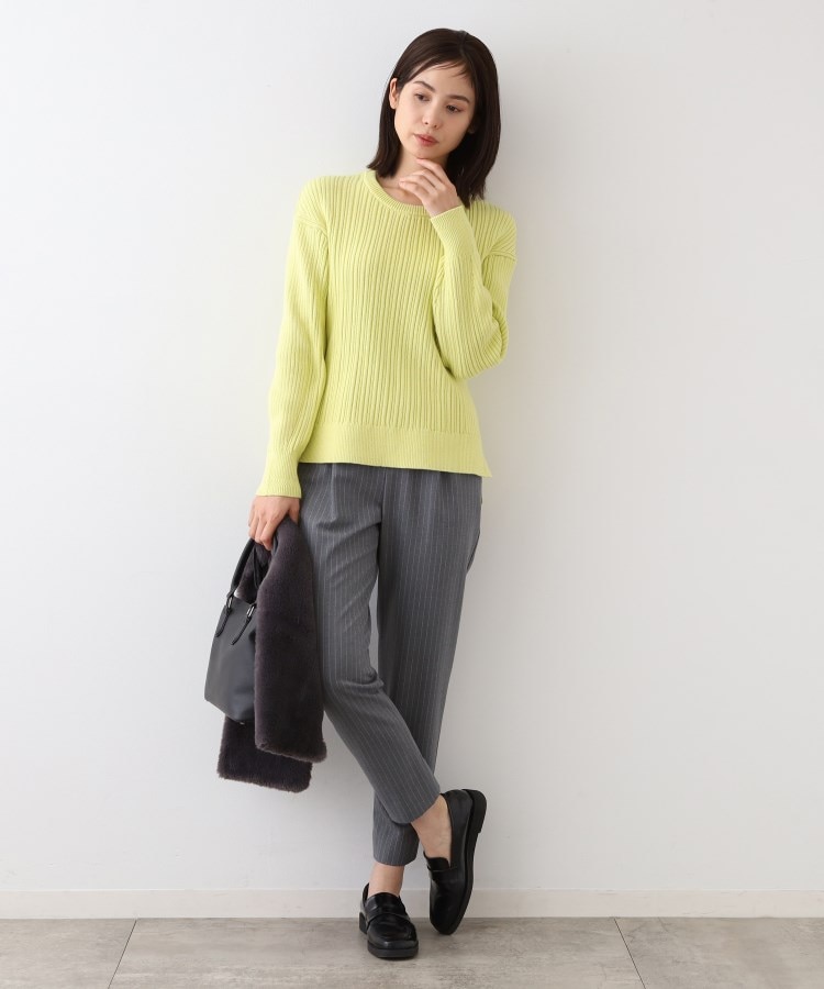 インディヴィ(INDIVI)の春SALE！【コットン混／洗える】ミニケーブル柄ニット8