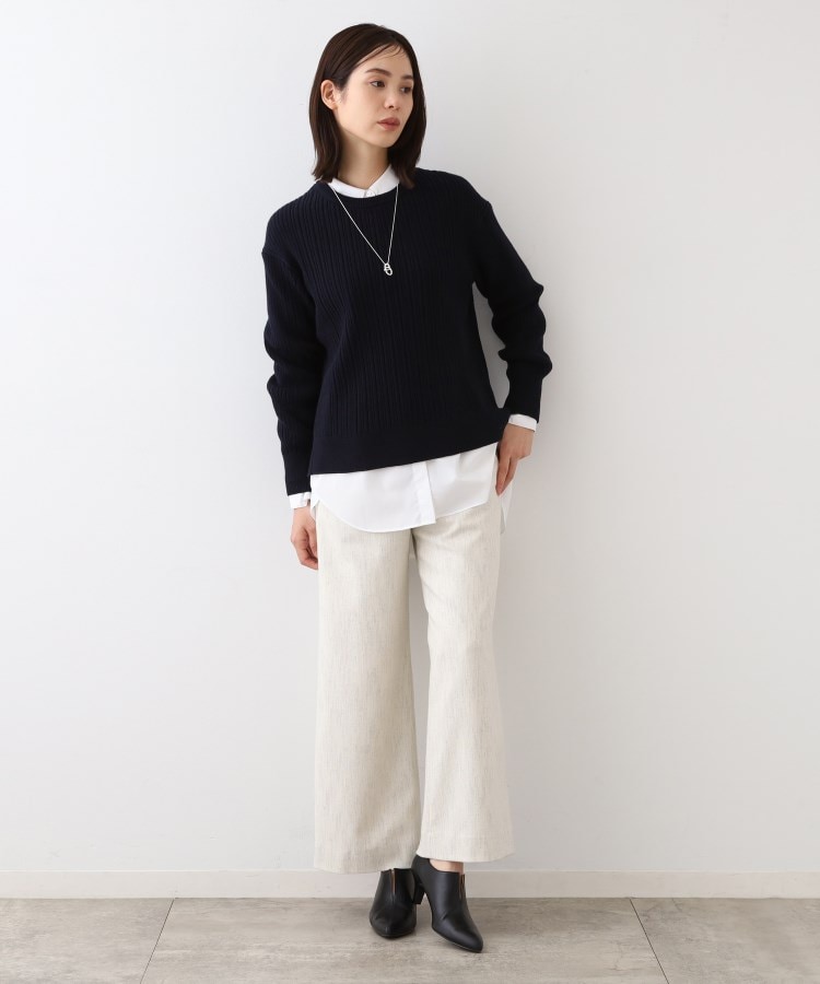 インディヴィ(INDIVI)の春SALE！【コットン混／洗える】ミニケーブル柄ニット12