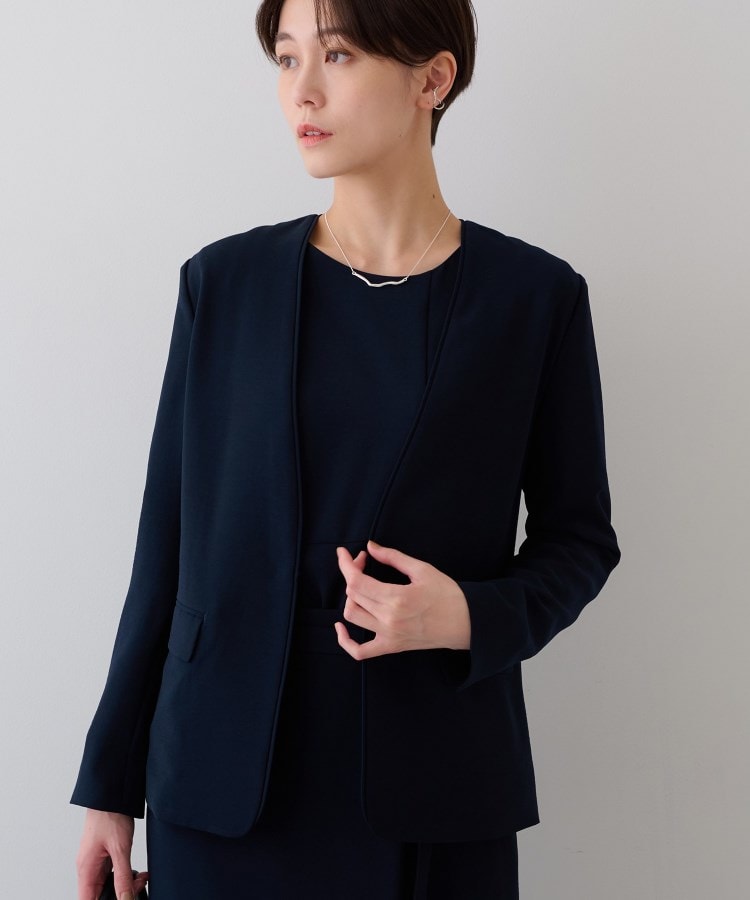 春SALE!【着る日傘/遮熱/UVケア】ノーカラージャケット 春SALE!【着る日傘/遮熱/UVケア】ノーカラージャケット