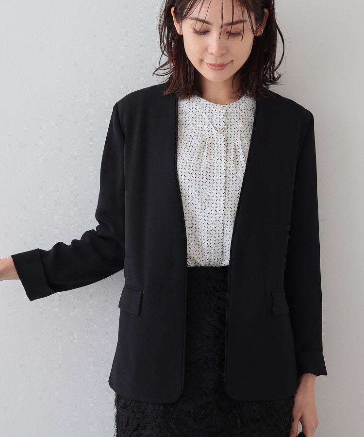 春SALE!【着る日傘/遮熱/UVケア】ノーカラージャケット 春SALE!【着る日傘/遮熱/UVケア】ノーカラージャケット