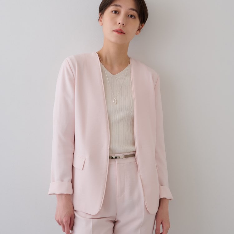 インディヴィ(INDIVI)の春SALE！【着る日傘/遮熱/UVケア】ノーカラージャケット ジャケット(単品)