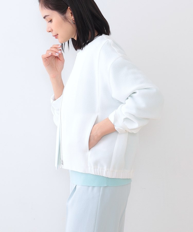 インディヴィ(INDIVI)の春SALE！【洗える】凹凸素材シンプルブルゾン2